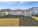 Back exterior view of house with covered patio at 22103 Blazing Star Run, Land O Lakes, FL 34637