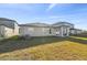 Back exterior view of house with covered patio at 22103 Blazing Star Run, Land O Lakes, FL 34637