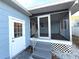 Backyard with white vinyl fence and small patio at 2720 9Th N Ave, St Petersburg, FL 33713