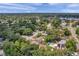 Aerial view showing home's location in a quiet neighborhood with mature trees and a pool at 3445 10Th N Ave, St Petersburg, FL 33713