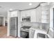 Modern kitchen with stainless steel appliances and white cabinets at 3445 10Th N Ave, St Petersburg, FL 33713