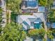 Aerial view of the house and backyard pool at 425 20Th Ne Ave, St Petersburg, FL 33704