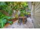 Outdoor patio with dining table and lush greenery at 425 20Th Ne Ave, St Petersburg, FL 33704