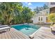 Relaxing pool with a large wooden deck and tropical landscaping at 425 20Th Ne Ave, St Petersburg, FL 33704