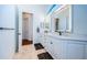 Modern bathroom with double vanity and quartz countertop at 4419 Bayshore Ne Blvd, St Petersburg, FL 33703
