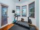 Bright home gym with water views and hardwood floors at 4419 Bayshore Ne Blvd, St Petersburg, FL 33703