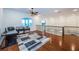 Home office with hardwood floors, a large window, and a view of the water at 4419 Bayshore Ne Blvd, St Petersburg, FL 33703