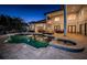 Night view of luxury pool and spa at 4419 Bayshore Ne Blvd, St Petersburg, FL 33703