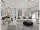 Spacious living room with stylish furniture and large windows at 6605 24Th S Ave, Tampa, FL 33619