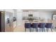 Kitchen with stainless steel appliances and an island with seating at 993 Anchor Bend Dr, Ruskin, FL 33570