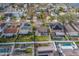 Aerial view of house and neighborhood, showcasing the property's location and surrounding area at 11607 Branch Mooring Dr, Tampa, FL 33635