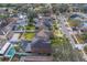 Aerial view showing house, pool, and surrounding neighborhood at 11607 Branch Mooring Dr, Tampa, FL 33635