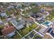 Aerial view of neighborhood with lake and houses at 11607 Branch Mooring Dr, Tampa, FL 33635