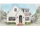 White craftsman home with a brick entryway and a welcoming front porch at 1212 E Comanche Ave, Tampa, FL 33604