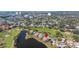 Aerial view of condo community near golf course and water at 1322 Pelican Creek Xing # C, St Petersburg, FL 33707