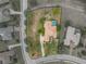 Property view showcasing home's size and lot at 13315 Carnoustie Cir, Dade City, FL 33525