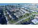 Aerial showing location of property near waterfront and marina at 158 Sun Isle Cir, Treasure Island, FL 33706