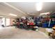 Spacious garage with lots of shelving for storage at 158 Sun Isle Cir, Treasure Island, FL 33706