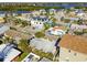 Aerial shot shows neighborhood with beach and intercoastal waterway nearby at 18002 3Rd E St, Redington Shores, FL 33708