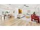 Bright and airy living room with hardwood floors and stylish furniture at 2181 Wateroak N Dr, Clearwater, FL 33764