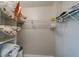 Large closet with shelving for bedding and clothing at 240 Sand Key Estates Dr # 213, Clearwater, FL 33767