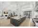 Large kitchen with island, stainless appliances, and an open concept to the living area at 2502 S Dundee St, Tampa, FL 33629