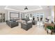 Spacious living room with movie screen, comfortable seating, and plenty of natural light at 2502 S Dundee St, Tampa, FL 33629