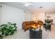 Bright living room with leather furniture and a coffee table at 2511 Quincy S St, St Petersburg, FL 33711