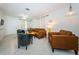 Living room features a comfortable leather sofa and chairs at 2511 Quincy S St, St Petersburg, FL 33711