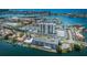 Aerial perspective showcasing the building's waterfront location at 400 Island Way # 309, Clearwater Beach, FL 33767