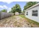 Backyard with shed and wooden fence at 4504 S Cameron Ave, Tampa, FL 33611