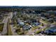Aerial view of the neighborhood homes and the mature tree coverage at 6254 Pershing Ne St, St Petersburg, FL 33702