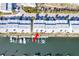 Aerial view highlighting property location by waterway at 657 Garland Cir, Indian Rocks Beach, FL 33785