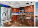 Modern kitchen with stainless steel appliances and granite countertops at 657 Garland Cir, Indian Rocks Beach, FL 33785