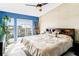 Main bedroom with water views and king-size bed at 657 Garland Cir, Indian Rocks Beach, FL 33785