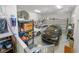 Spacious two-car garage with extra storage and shelving at 720 16Th Ne Ave, St Petersburg, FL 33704