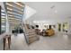 Modern staircase with wooden steps and metal railings at 720 16Th Ne Ave, St Petersburg, FL 33704