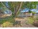 Large backyard with mature trees and lush landscaping at 1204 Dartmouth Dr, Bradenton, FL 34207