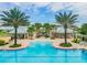 Resort-style community pool with adjacent cabanas at 12332 Prairie Valley Ln, Riverview, FL 33579
