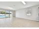 Open living space with view of pool and backyard at 12332 Prairie Valley Ln, Riverview, FL 33579