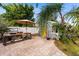 Outdoor patio with grill station and shed at 263 42Nd Ne Ave, St Petersburg, FL 33703