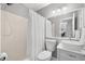 Updated bathroom with a modern vanity and shower at 3245 Beneva Rd # 201, Sarasota, FL 34232