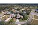 Aerial view of a beautiful single-Gathering home in a residential neighborhood at 335 Palmdale Dr, Oldsmar, FL 34677