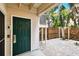 Courtyard with brick pavers and access to the unit's entrance at 3629 Gulf Blvd, St Pete Beach, FL 33706