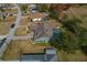 Aerial view showing home's pool and large yard at 5052 Florentine Ct, Spring Hill, FL 34608