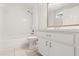 Clean bathroom with a bathtub, toilet and vanity at 5332 Nutcracker Cir, Land O Lakes, FL 34639