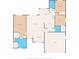 One-story house floor plan with 2 bedrooms, 2 baths, and a garage at 5332 Nutcracker Cir, Land O Lakes, FL 34639