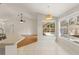 Bright kitchen features a breakfast bar and view to backyard at 5332 Nutcracker Cir, Land O Lakes, FL 34639