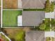 Aerial view showing house, backyard and surrounding homes at 5809 War Admiral Dr, Wesley Chapel, FL 33544