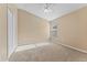 Well-lit bedroom with carpet flooring and double door closet at 5809 War Admiral Dr, Wesley Chapel, FL 33544